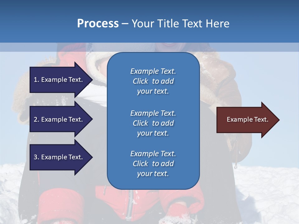 Winter Family With Sled 2 PowerPoint Template
