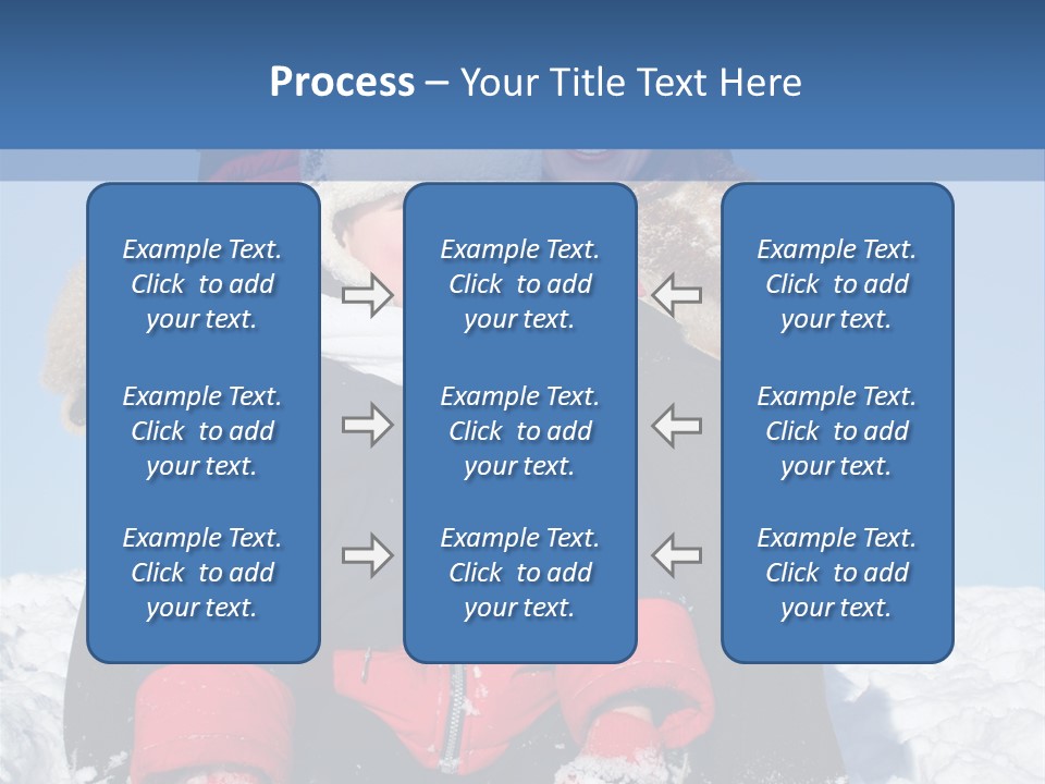 Winter Family With Sled 2 PowerPoint Template