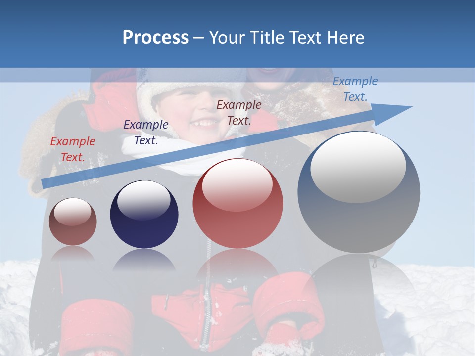 Winter Family With Sled 2 PowerPoint Template