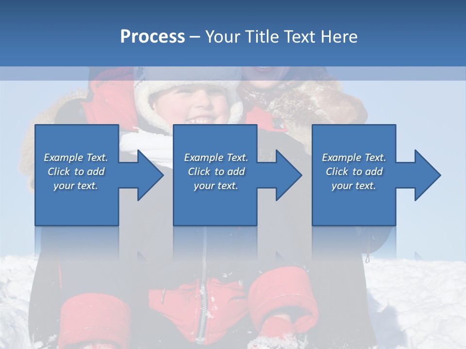 Winter Family With Sled 2 PowerPoint Template