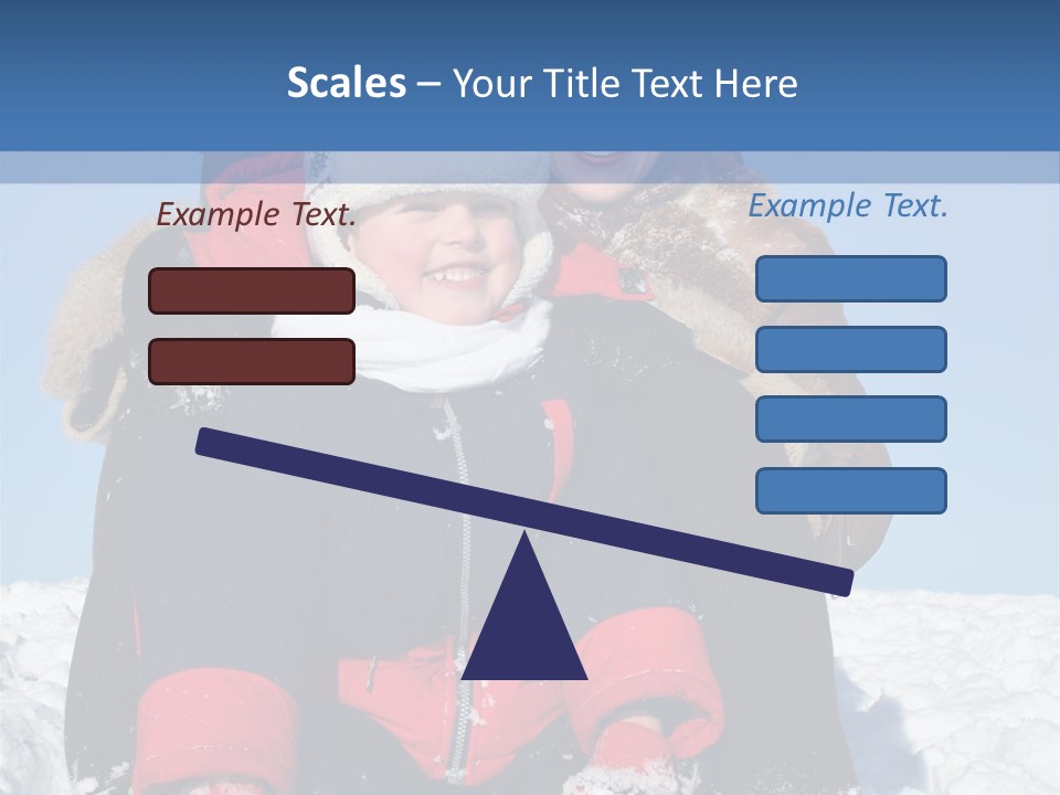 Winter Family With Sled 2 PowerPoint Template