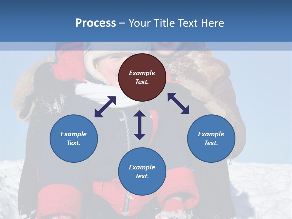 Winter Family With Sled 2 PowerPoint Template