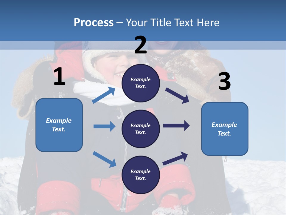 Winter Family With Sled 2 PowerPoint Template