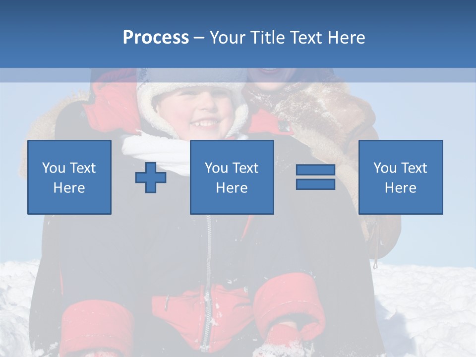 Winter Family With Sled 2 PowerPoint Template
