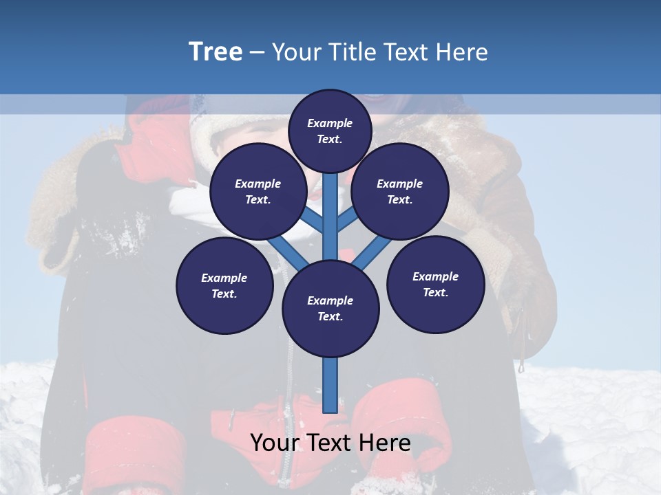 Winter Family With Sled 2 PowerPoint Template