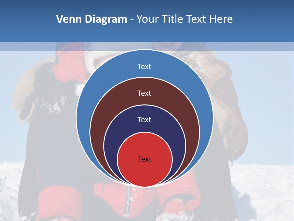 Winter Family With Sled 2 PowerPoint Template