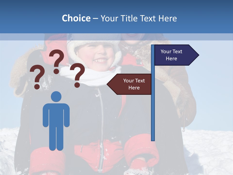 Winter Family With Sled 2 PowerPoint Template