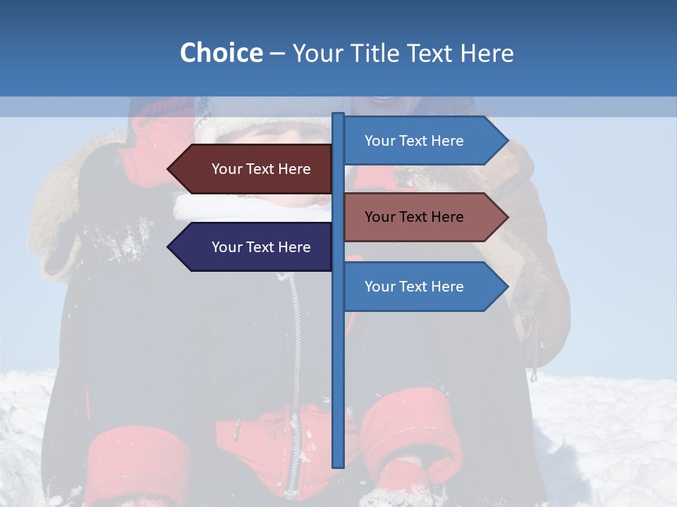 Winter Family With Sled 2 PowerPoint Template