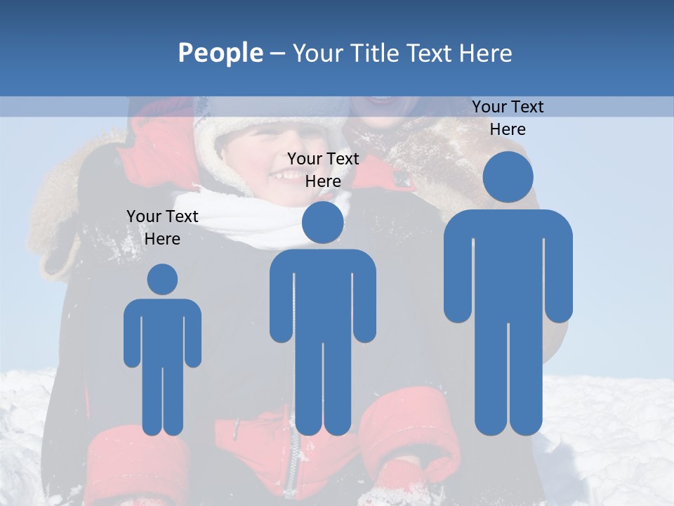 Winter Family With Sled 2 PowerPoint Template