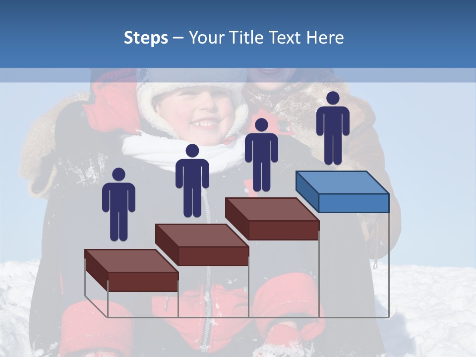 Winter Family With Sled 2 PowerPoint Template