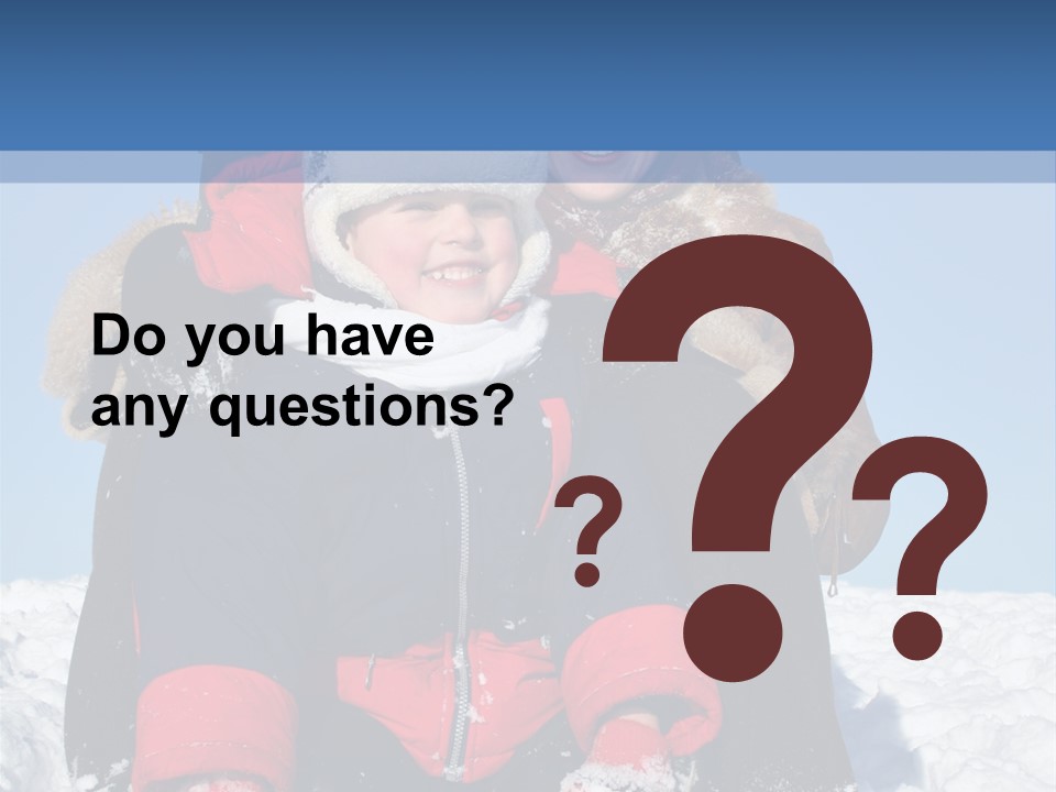 Winter Family With Sled 2 PowerPoint Template