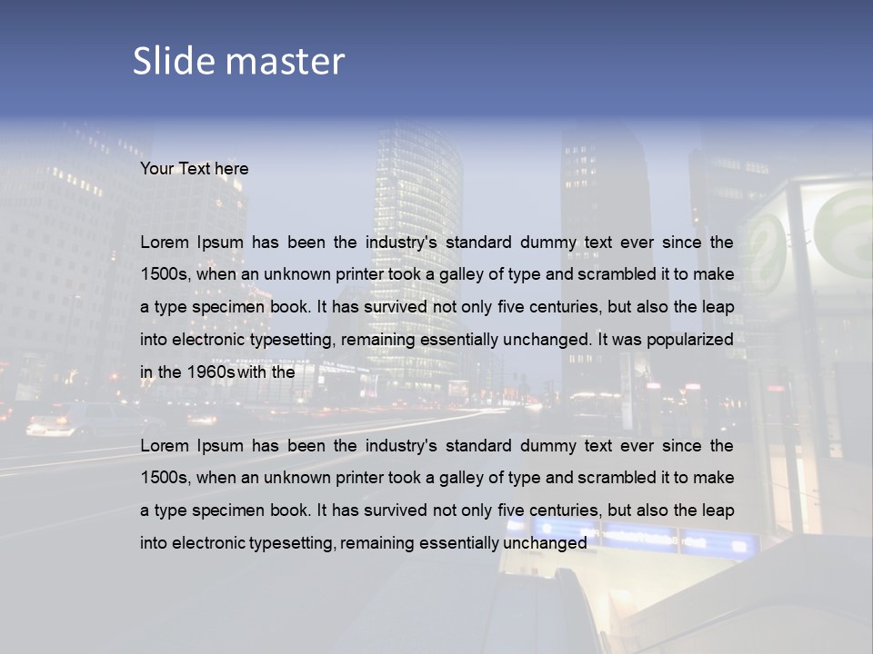 Postdamer Platz By Night PowerPoint Template