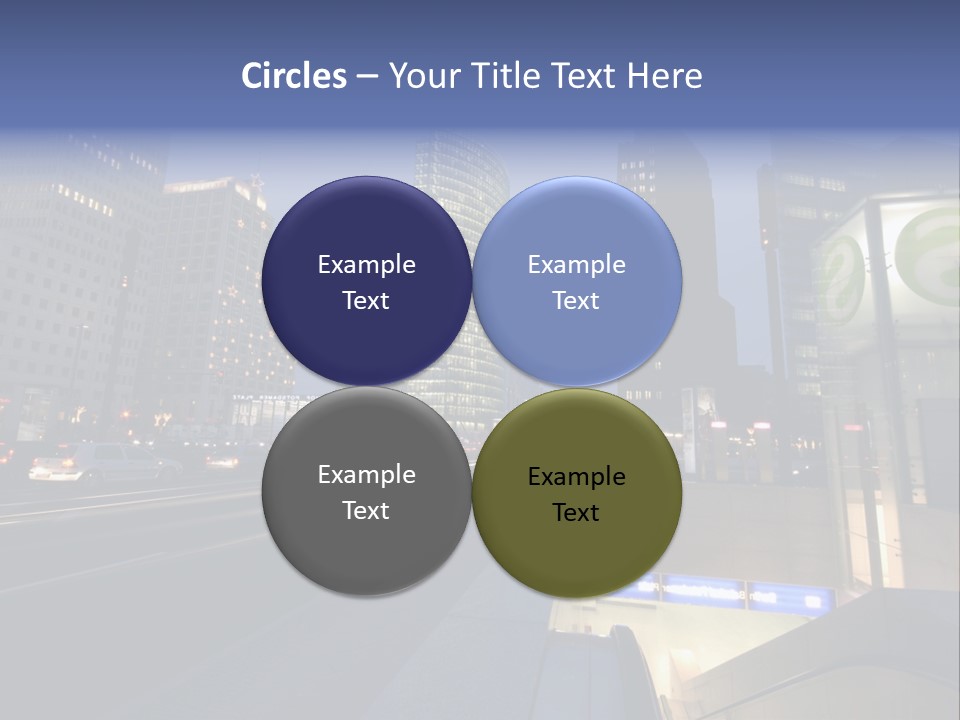 Postdamer Platz By Night PowerPoint Template