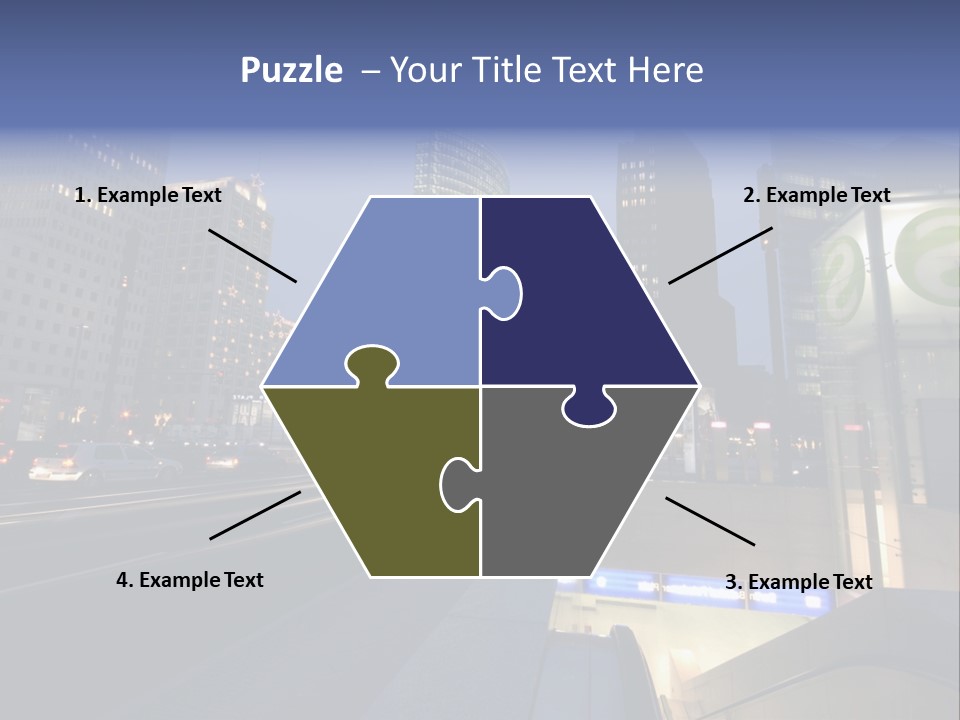 Postdamer Platz By Night PowerPoint Template