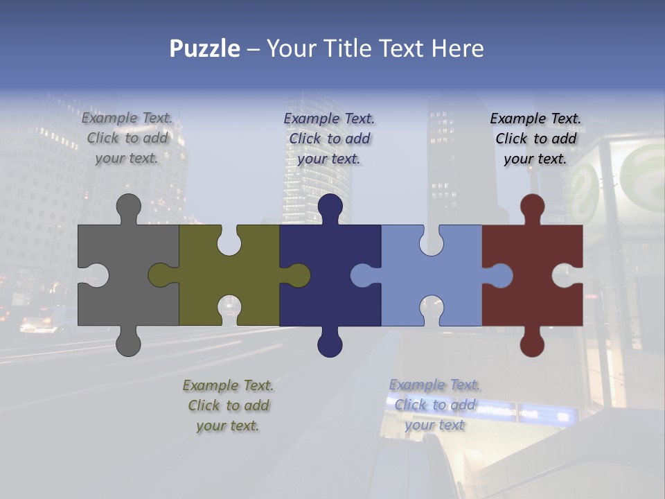 Postdamer Platz By Night PowerPoint Template