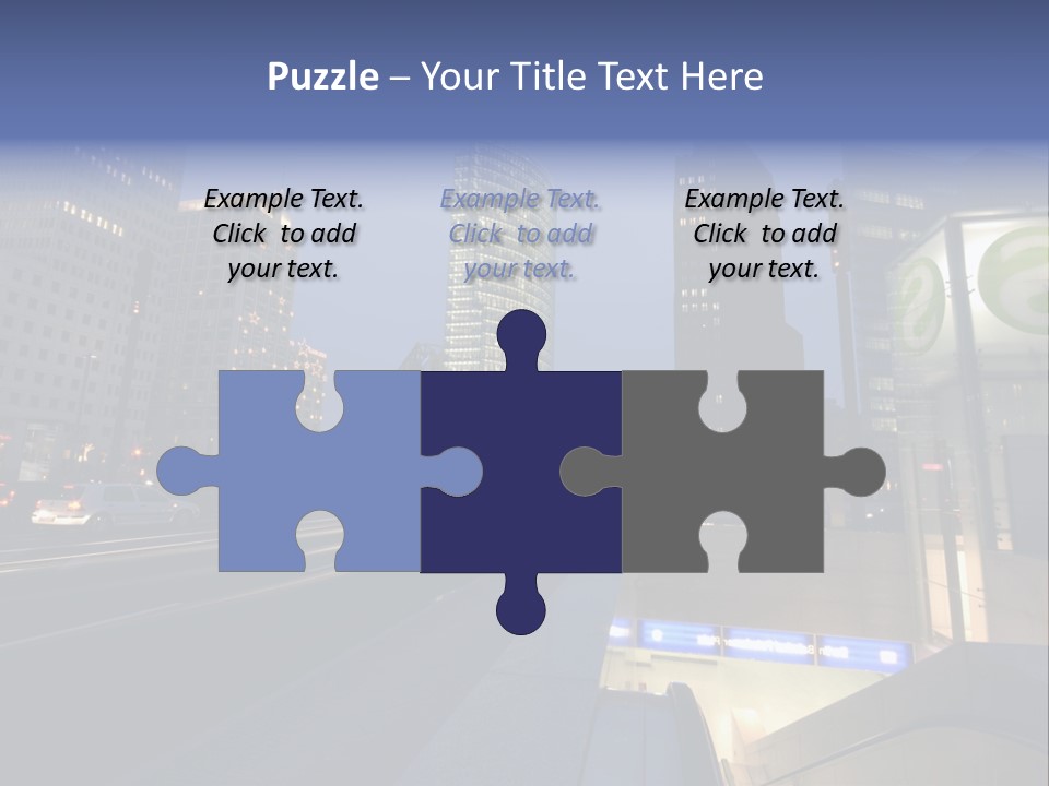 Postdamer Platz By Night PowerPoint Template