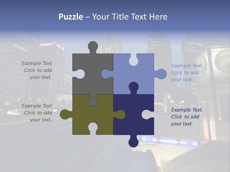 Postdamer Platz By Night PowerPoint Template