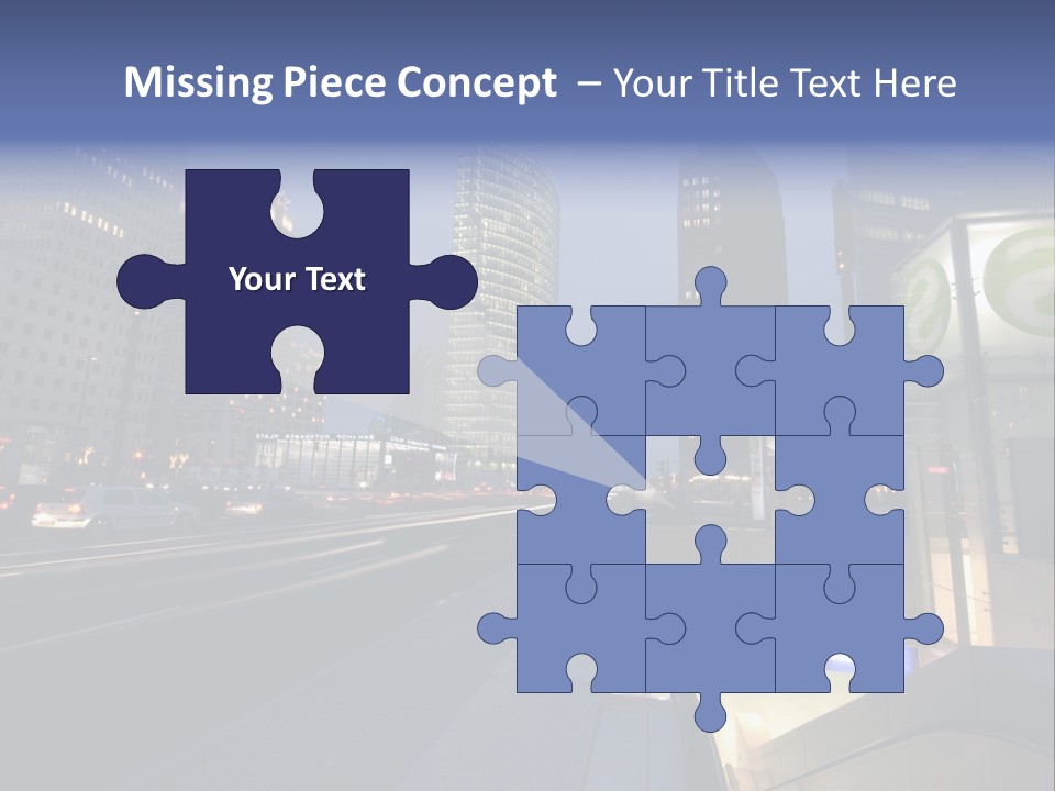 Postdamer Platz By Night PowerPoint Template