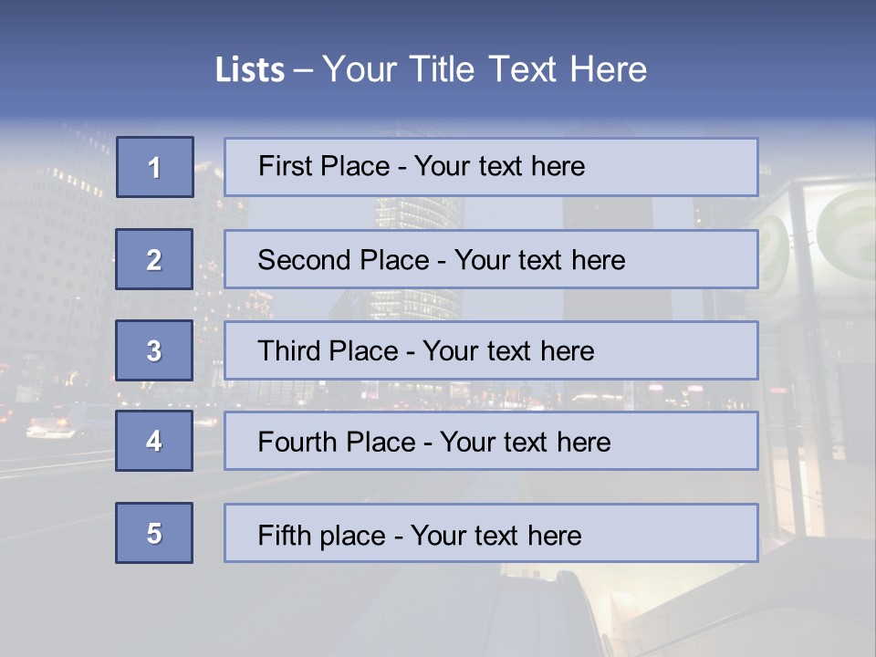 Postdamer Platz By Night PowerPoint Template