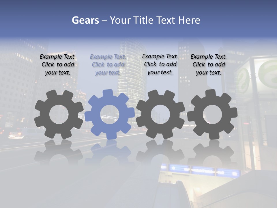 Postdamer Platz By Night PowerPoint Template