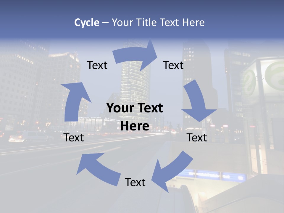 Postdamer Platz By Night PowerPoint Template
