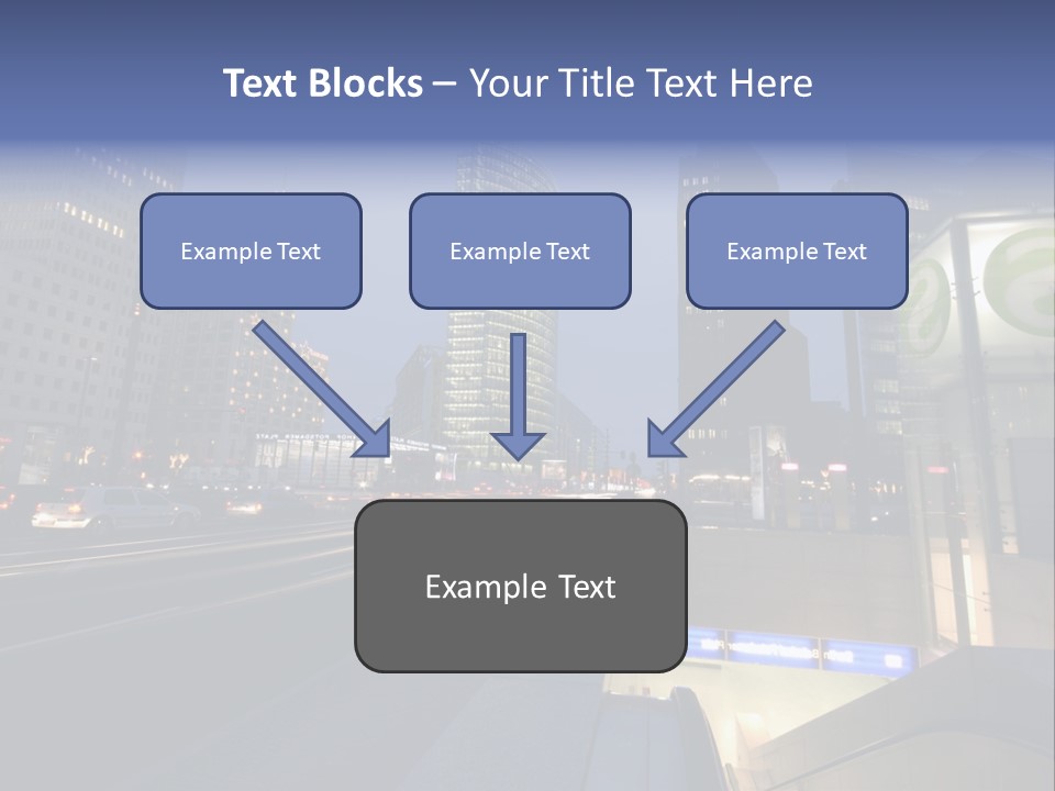 Postdamer Platz By Night PowerPoint Template