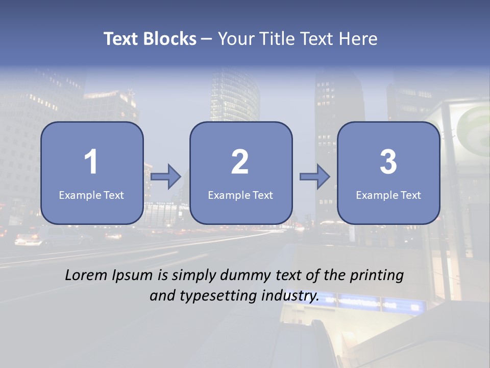 Postdamer Platz By Night PowerPoint Template