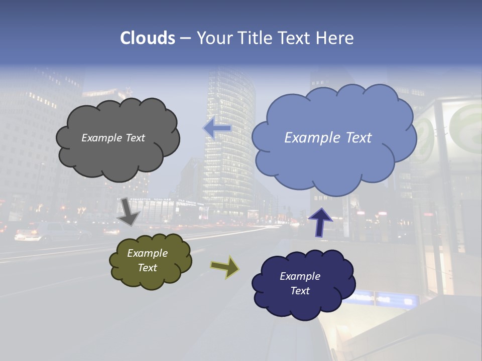 Postdamer Platz By Night PowerPoint Template