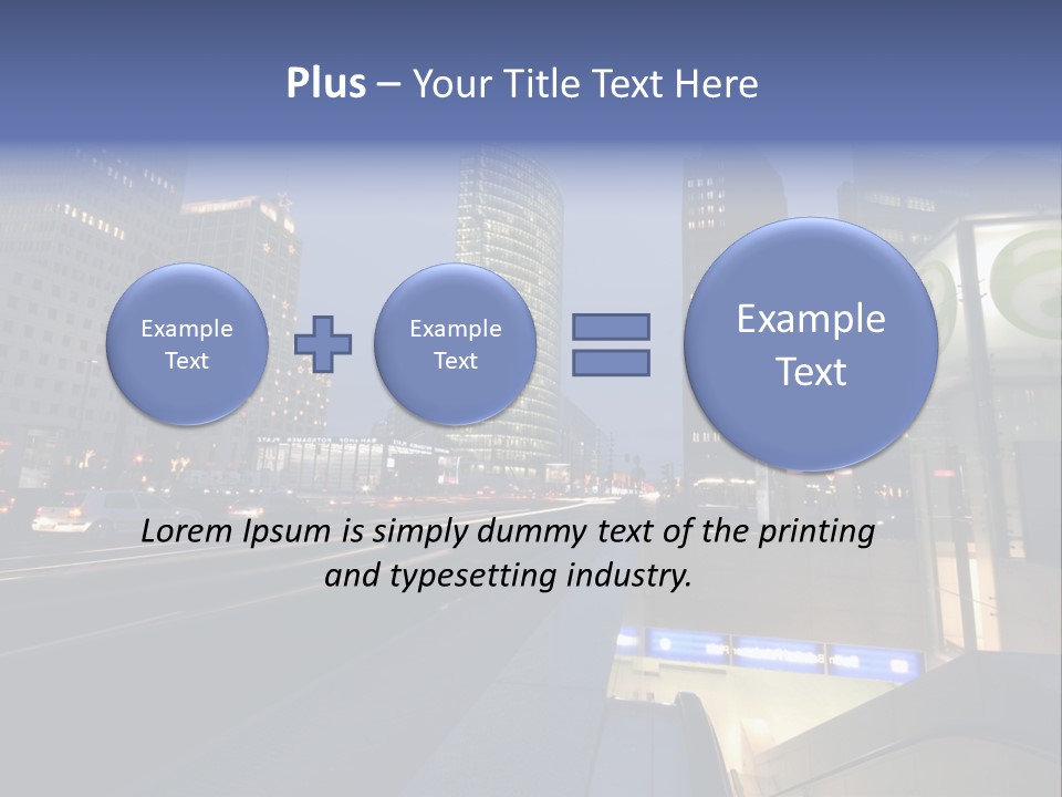Postdamer Platz By Night PowerPoint Template