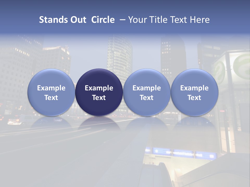 Postdamer Platz By Night PowerPoint Template