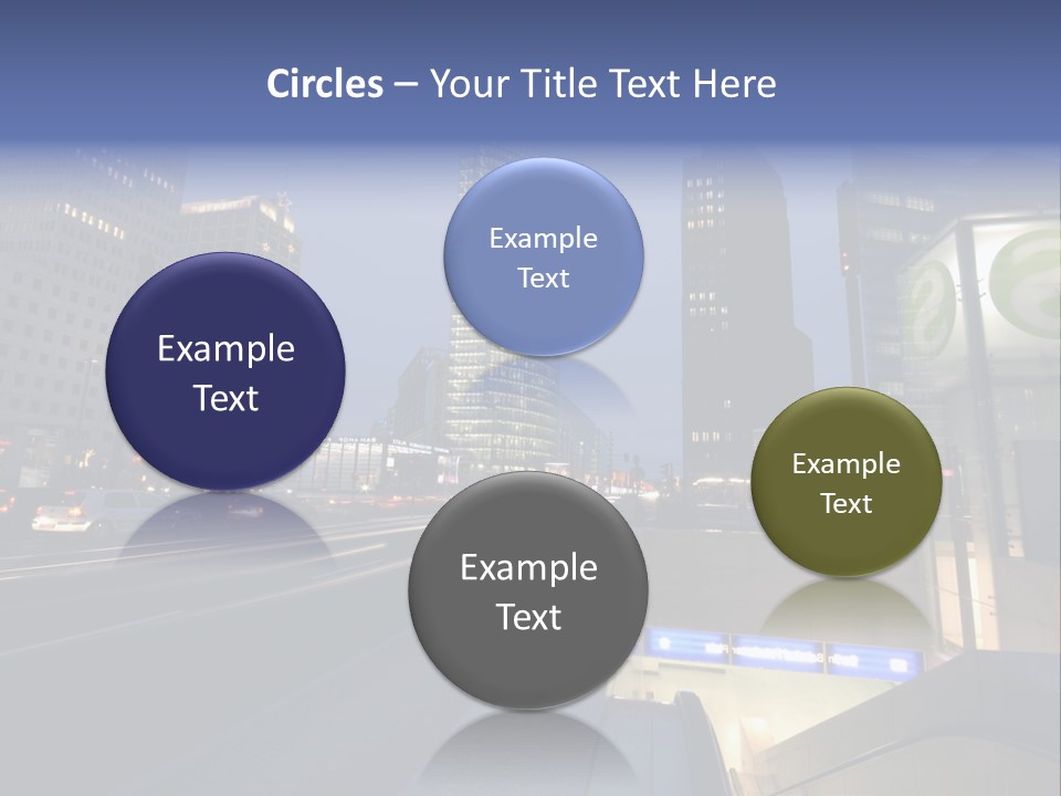 Postdamer Platz By Night PowerPoint Template