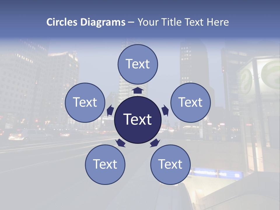 Postdamer Platz By Night PowerPoint Template