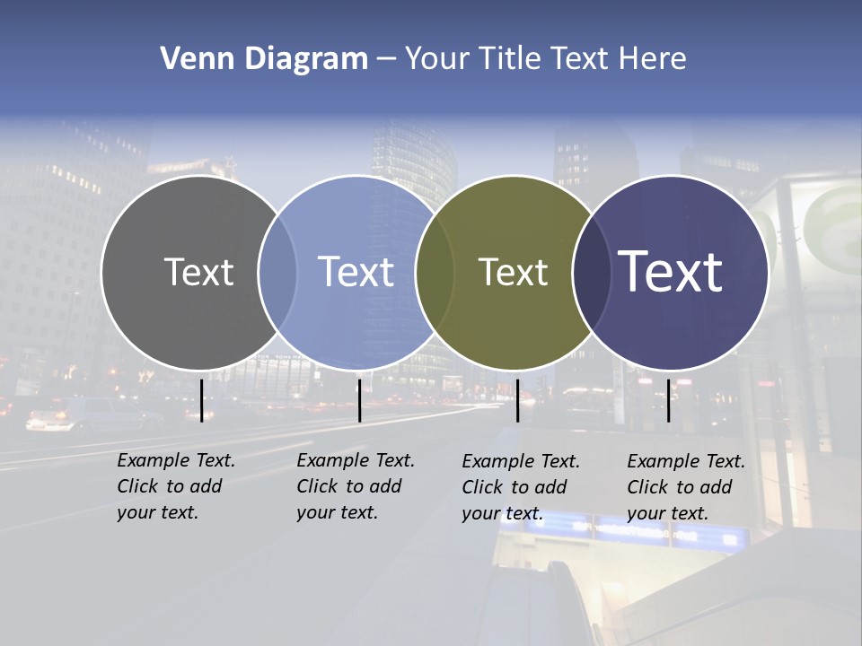 Postdamer Platz By Night PowerPoint Template