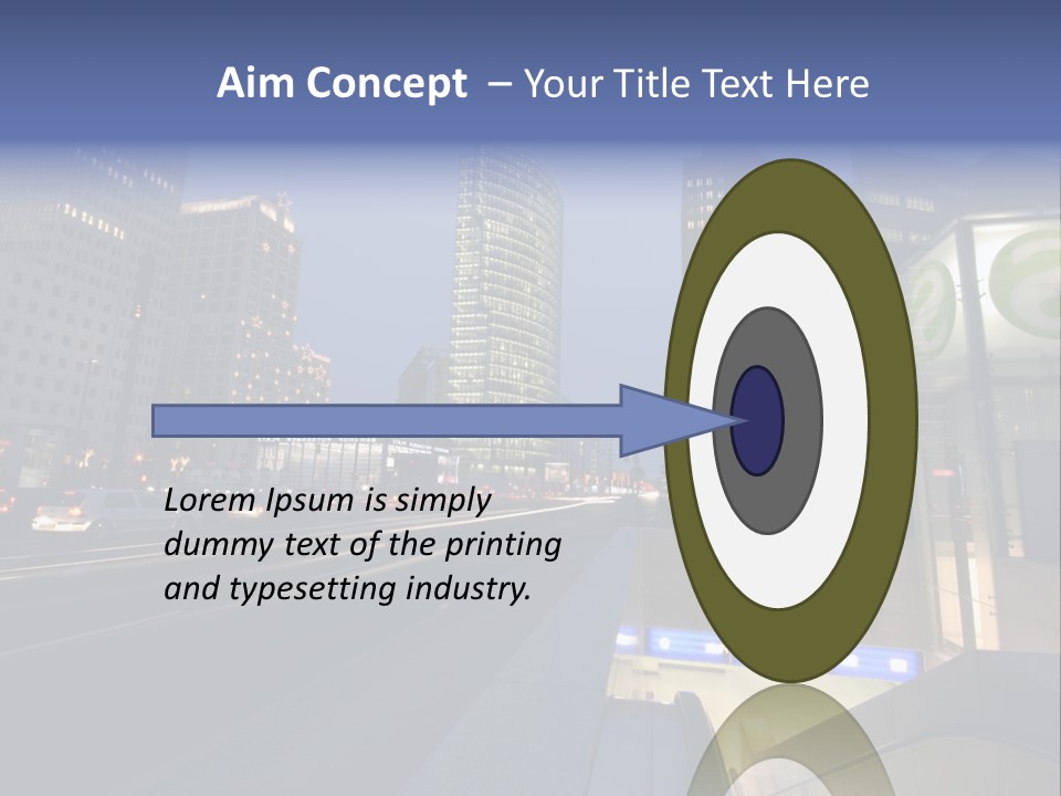 Postdamer Platz By Night PowerPoint Template