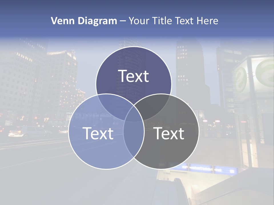 Postdamer Platz By Night PowerPoint Template