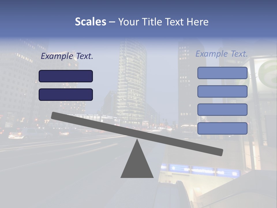 Postdamer Platz By Night PowerPoint Template