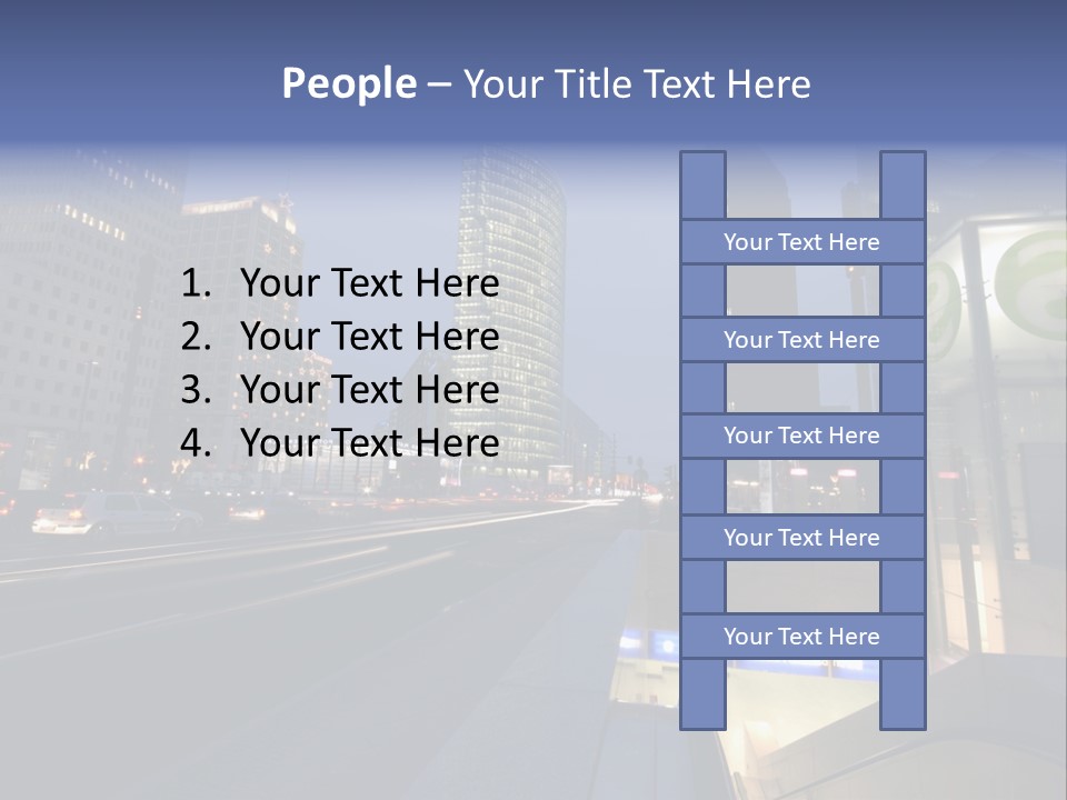 Postdamer Platz By Night PowerPoint Template