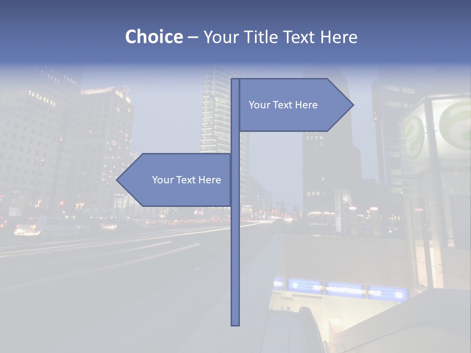 Postdamer Platz By Night PowerPoint Template