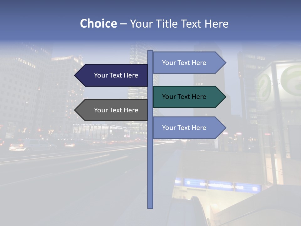 Postdamer Platz By Night PowerPoint Template