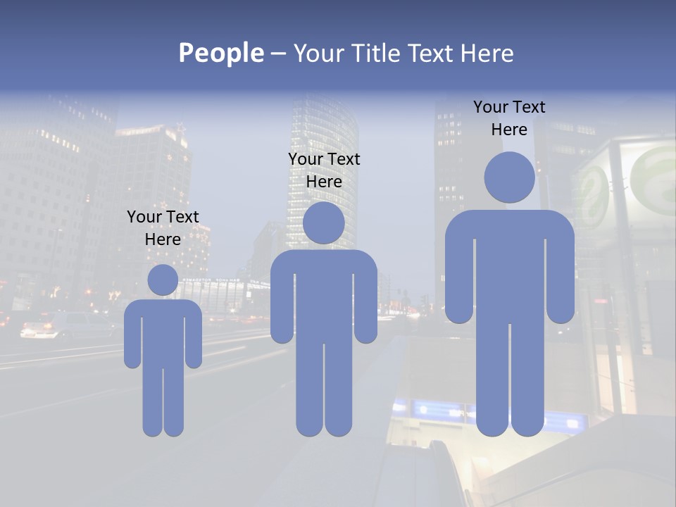 Postdamer Platz By Night PowerPoint Template