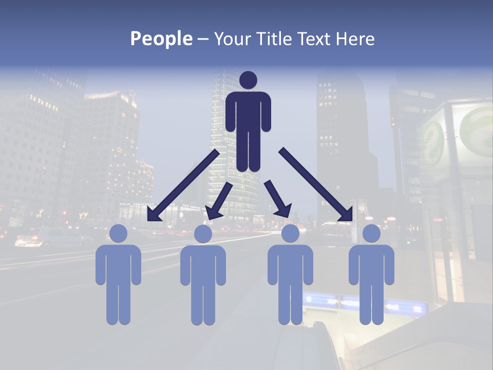 Postdamer Platz By Night PowerPoint Template