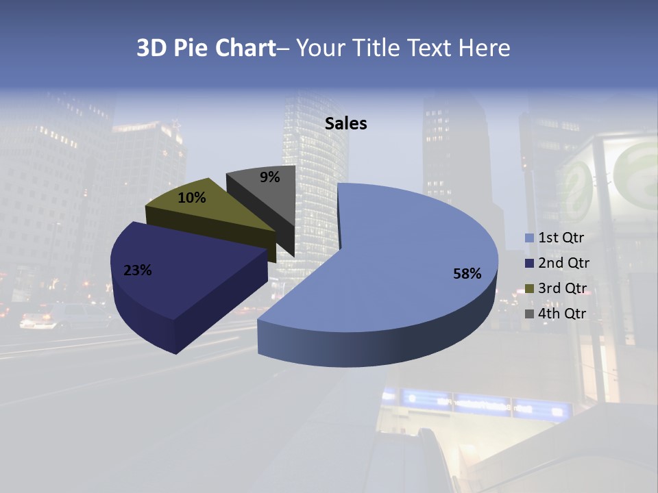 Postdamer Platz By Night PowerPoint Template