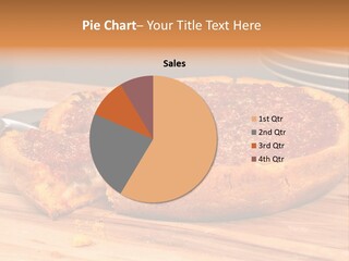 A Chicago Style Deep Dish Pizza With A Piece Cut Out PowerPoint Template