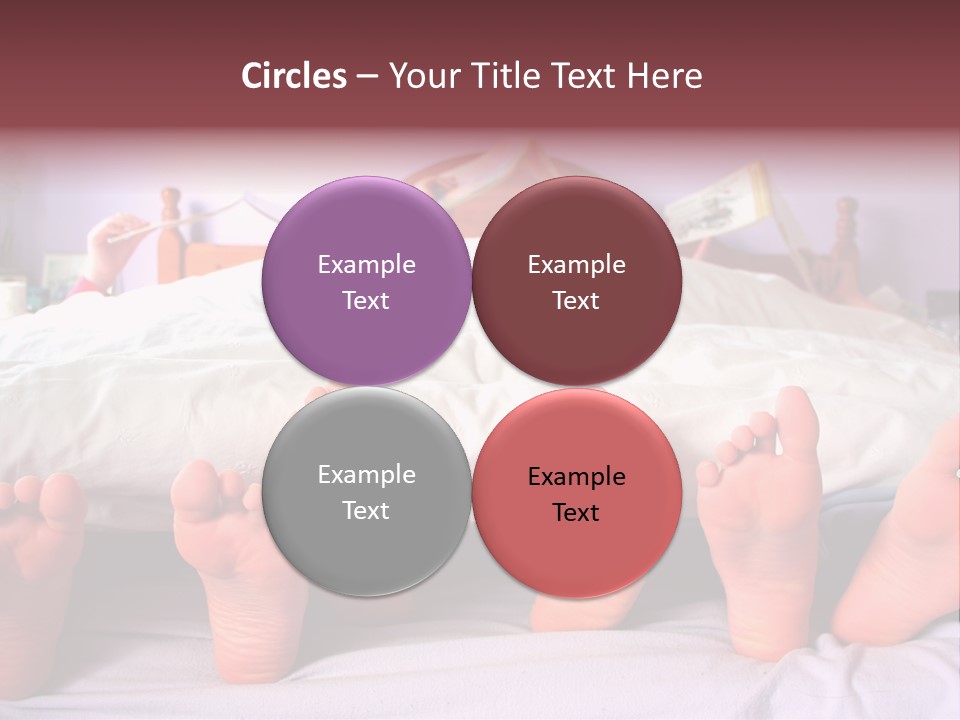 Sunday Morning, A Family Reading In Bed PowerPoint Template