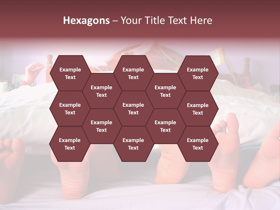 Sunday Morning, A Family Reading In Bed PowerPoint Template