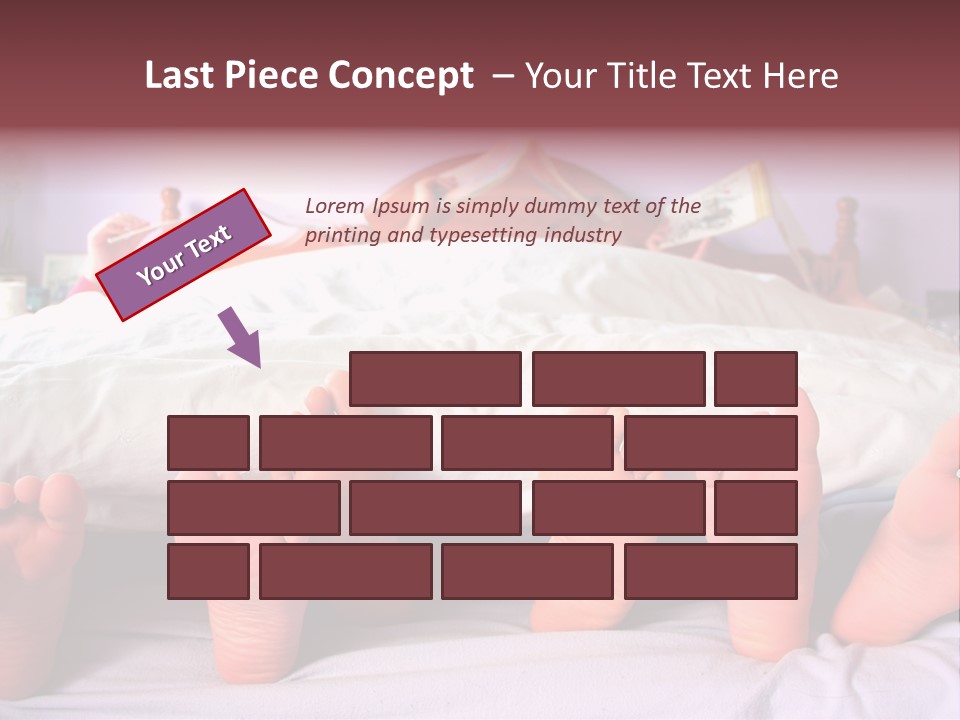 Sunday Morning, A Family Reading In Bed PowerPoint Template