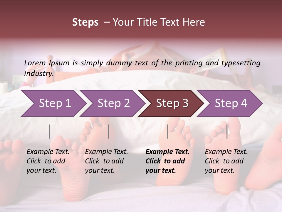 Sunday Morning, A Family Reading In Bed PowerPoint Template