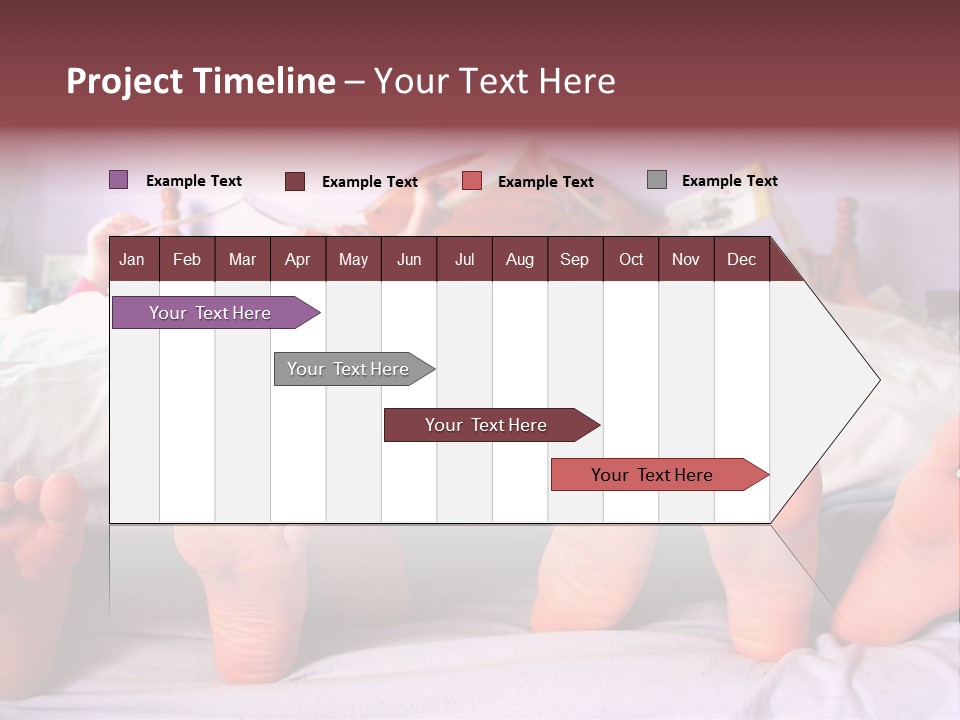 Sunday Morning, A Family Reading In Bed PowerPoint Template