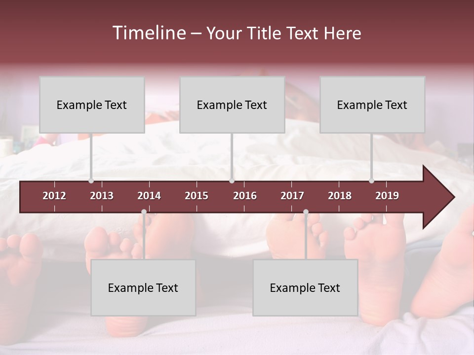 Sunday Morning, A Family Reading In Bed PowerPoint Template