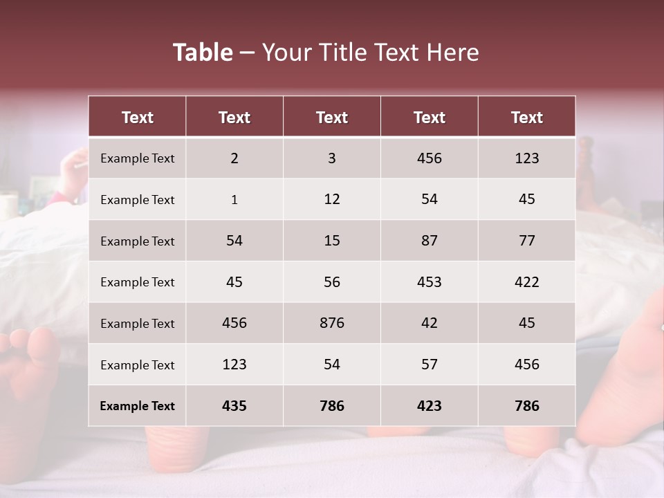 Sunday Morning, A Family Reading In Bed PowerPoint Template